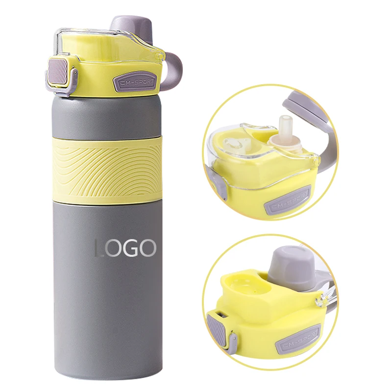 OEM ODM Пользовательский логотип новый дизайн Chug & Sip 2 в 1 крышку портативные изолированные бутылки для питьевой воды без BPA SUS316 термос