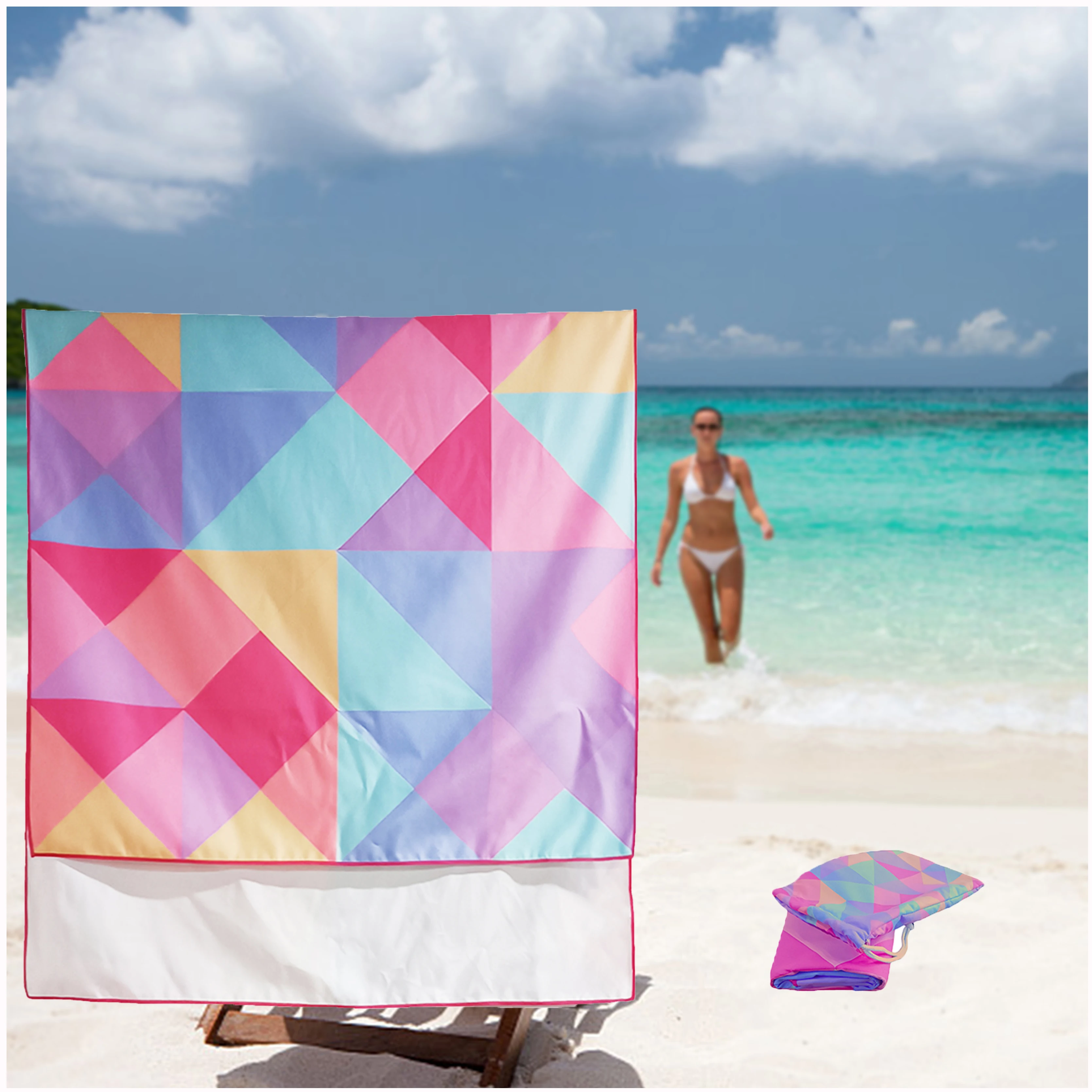 Быстросохнущие полотенца из микрофибры одноразовые пляжные с индивидуальным принтом логотипа для путешествий логотипом печать на заказ