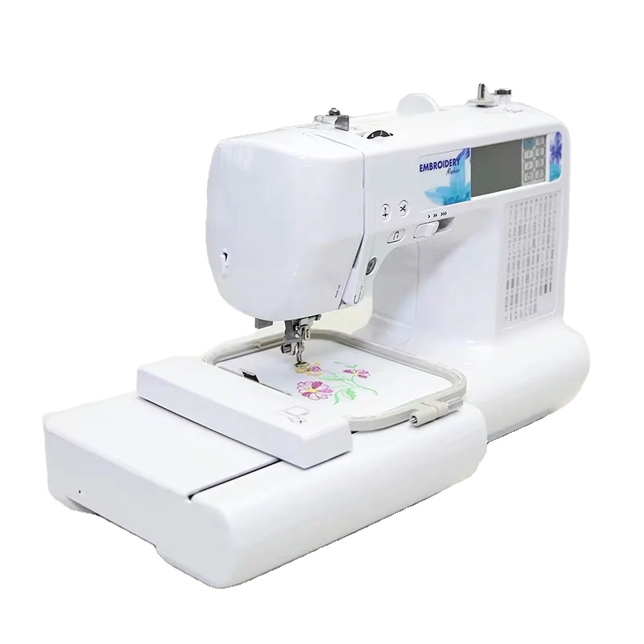 JK890 Computerized Embroidery Sewing Machine Support USB for Home Use 75 Patterns Easy to Operate for Beginners DIY Manual Class