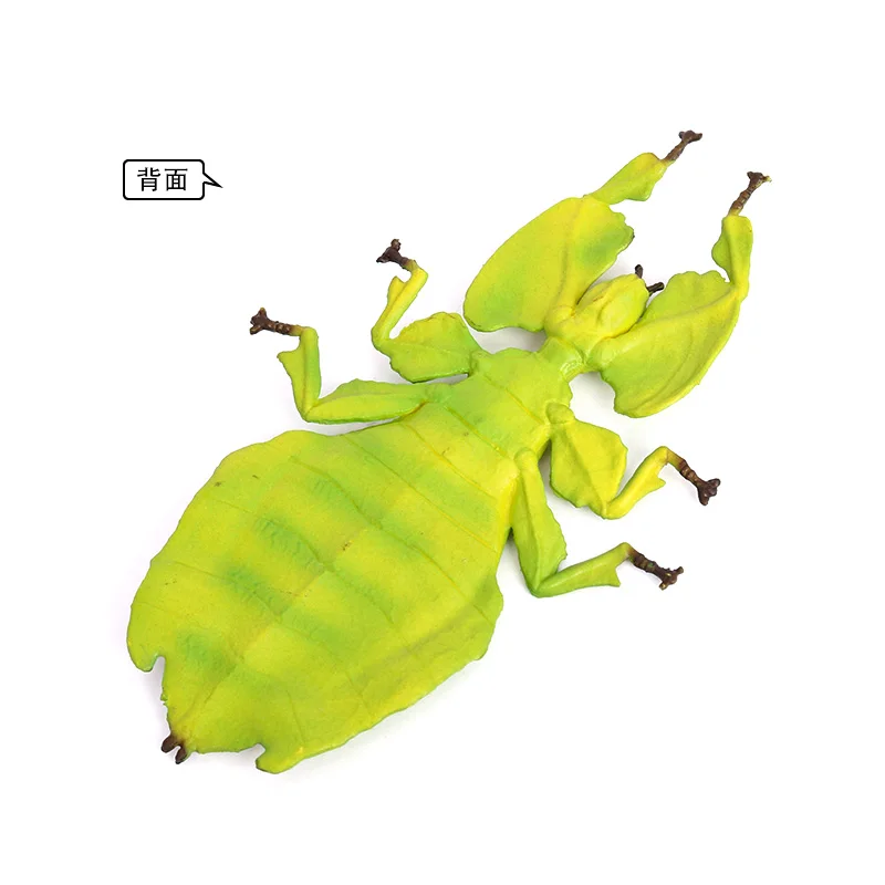 Wholesale Solid PVC Simulation Model Giant Malaysian Leaf insect Insect Figures Bug Animal Figurines Toys