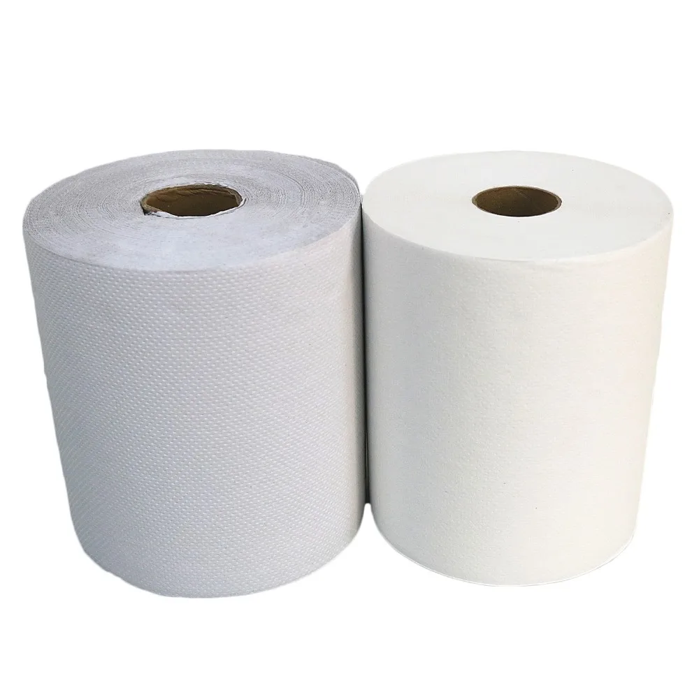 Eco-friendly white paper hand towel Jumbo Roll 243m Recycled hand paper towel roll for Commercial Building Toilet Use