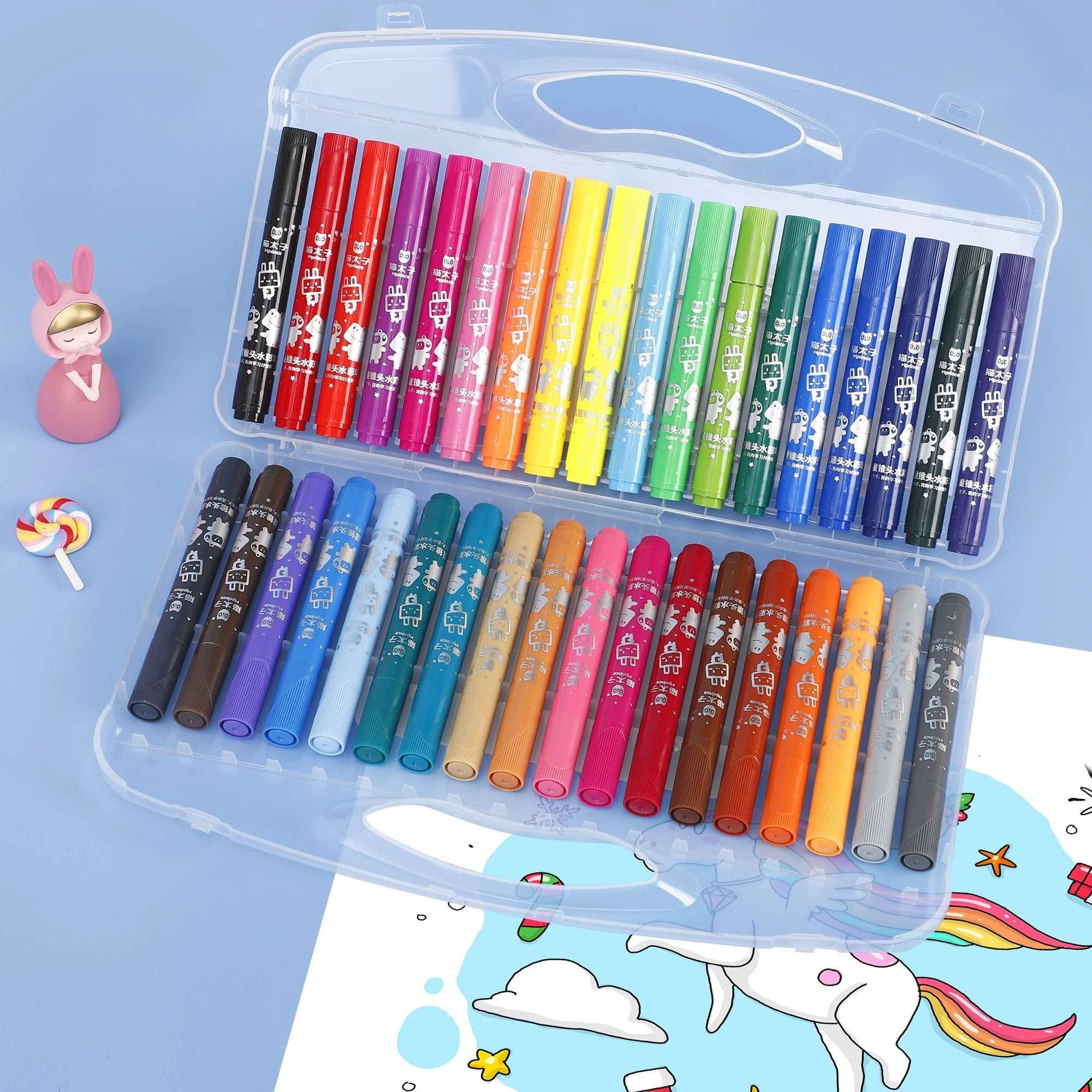 12 24 36 Colors Cheap Watercolor Brush Pen Set Art Markers For Children