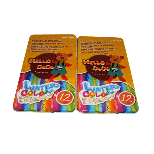 New Style Tin Pencil Case Personalize  Lovely Pencil Packing 12 Colored Pencils Tin Box