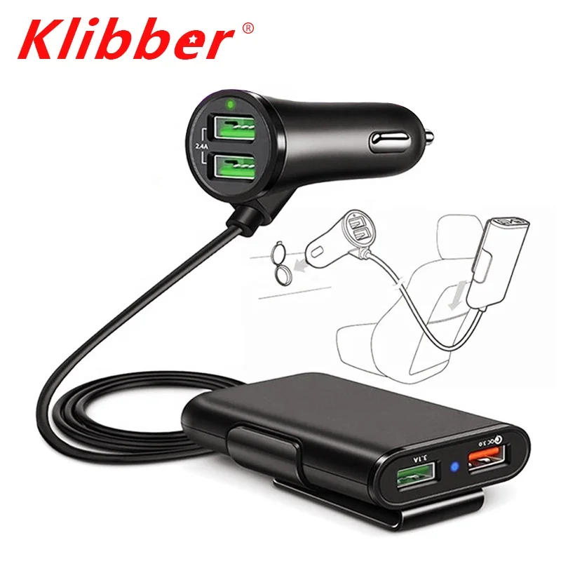 Universal Portable Super Car Charger Usb Fast Charging Qc3.0 Cigarette Lighter Adapter 4 Port Car Charger Manufacturer