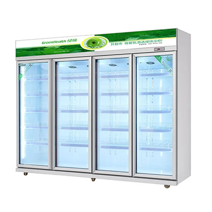 Glass Door Fridge Refrigerator Restaurant Equipment Beverage Display Cooler