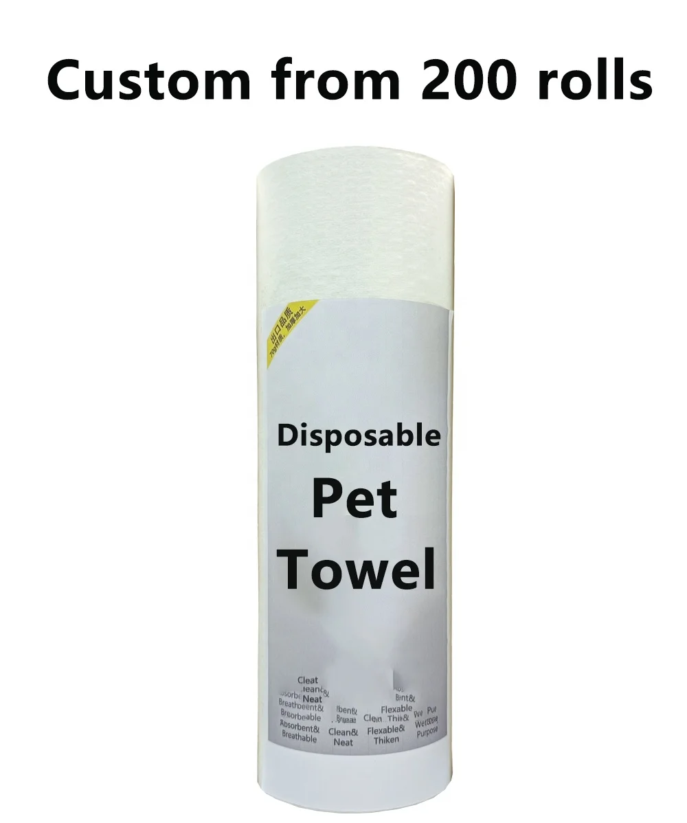 Jumbo Roll 25*35 Disposable Rectangle Soft Absorbent Pet Bath Towel Soft Disposable Towels for Pet