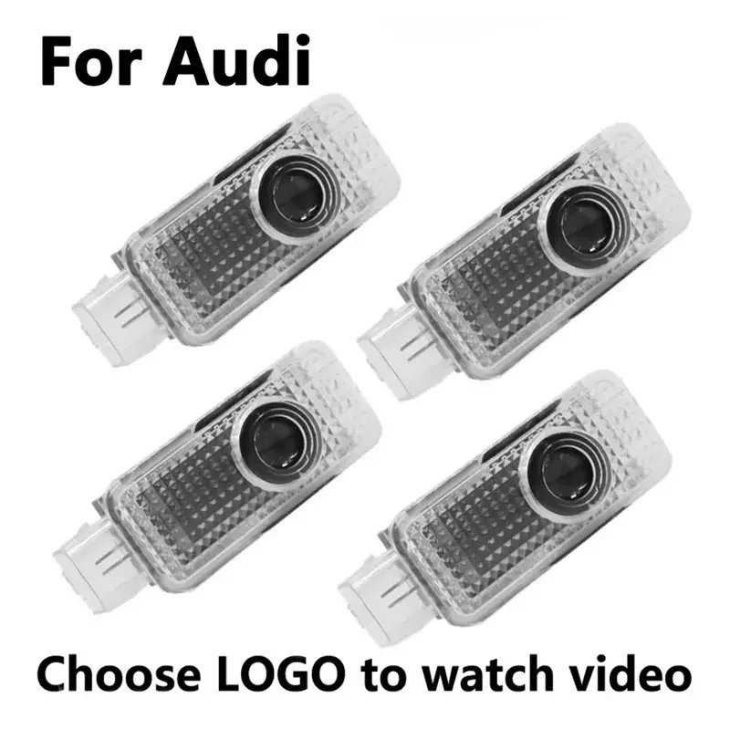 LED Car door light For Audi A4 A6 A7 RS A5 Q3 Q5 Q7 A8 A3 TT Quattro S3 S4 S5 S8 Projector Lamp Door Welcome Light Accessories