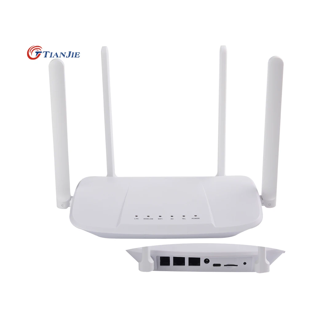 Support Volte 4G Lte Router 300Mbps Lte Cpe Wifi Router 4G Lte With Sim Card Slot&4Pcs External Antenna Up 32 Users