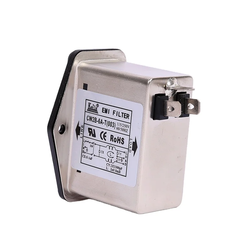 KEILS Taiwan 220V power filter 10A socket type CW2B-10A-T (003) switch fuse