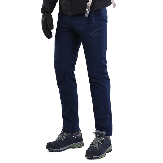 Customized Men Waterproof Hiking Pants Outdoor Windproof Softshell Pants for Winter Casual Cycling 100% Polyester Standard Solid