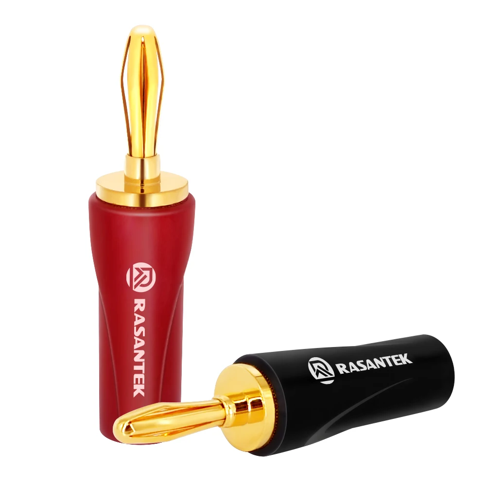 RASANTEK Пользовательские безопасности аудио разъем ABS Выделите ракушки динамик кабель hifi 4 мм разъем типа"терминал