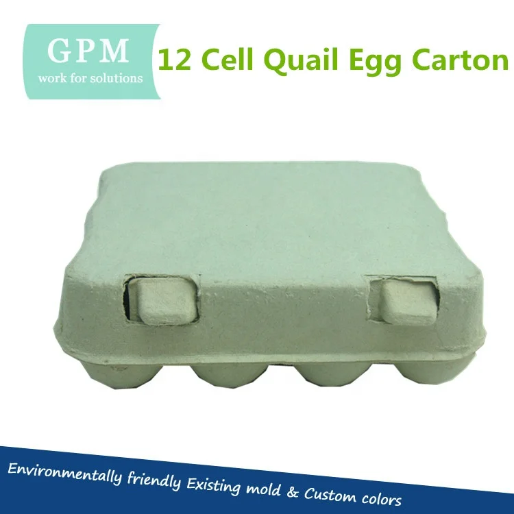 Hot Sale 12 egg Paper Quail Eggs Packing Tray Box Cartons GPM
