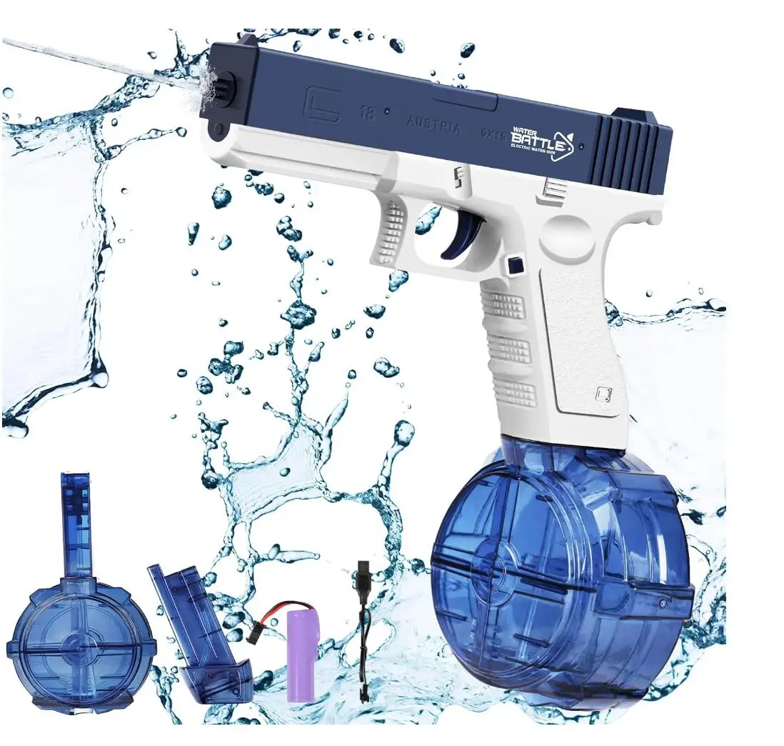 Electric Water Gun Toy 32ft Range High Capacity Squirt Water blaster for Adults Kids Beach Pool Swimming Beach Outdoor Party