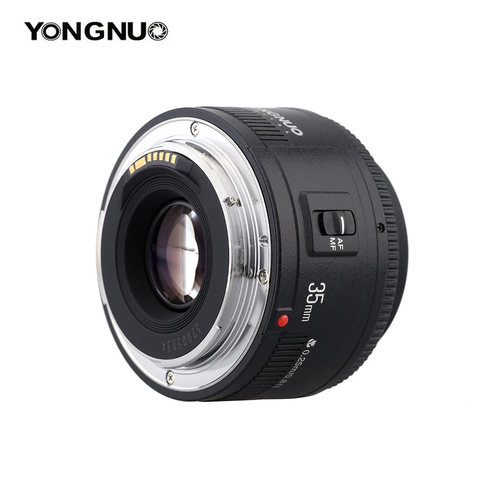 Высококачественный широкоугольный объектив Yongnuo yn35 мм F2 с автофокусом AF MF для камеры Canon EF 500d 600d 120d 5d mark iii