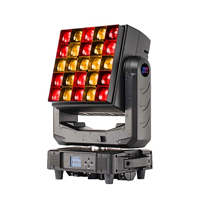 25*40W RGBW 4in1 LED Matrix Zoom Moving Head Light With Digital Display Effect Wedding Party Concert Church Professional