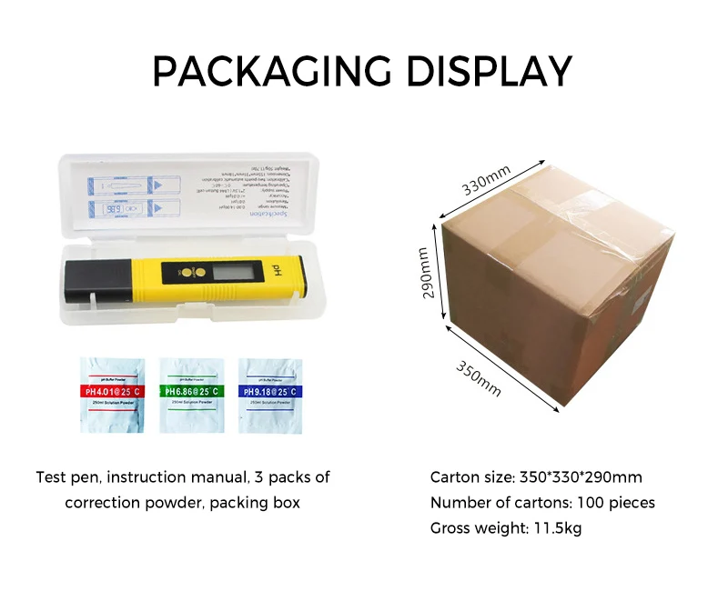 Portable Button PH Test Pen Acidity Meter Aquarium PH Tester Meter