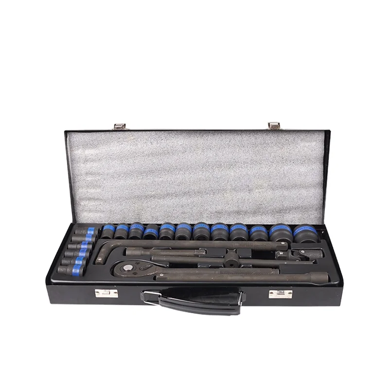 10-24 sets of auto repair and auto maintenance tools combination socket extension ratchet wrench repair kit
