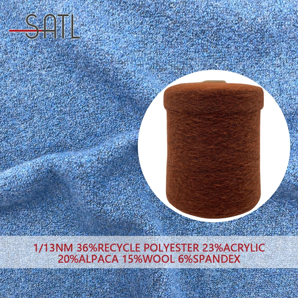 Big Sale High Quality Spinning 1/13nm 36% Recycle Polyester 23% Acrylic 20% Alpaca 15% Wool 6% Spandex Yarn For Sweater