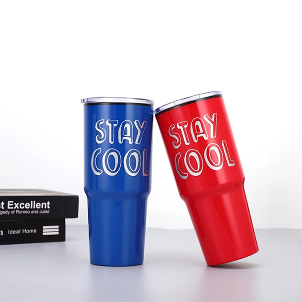 
Double Insulated 32oz Plastic Cup Sublimation Travel Mugs With Lid 
