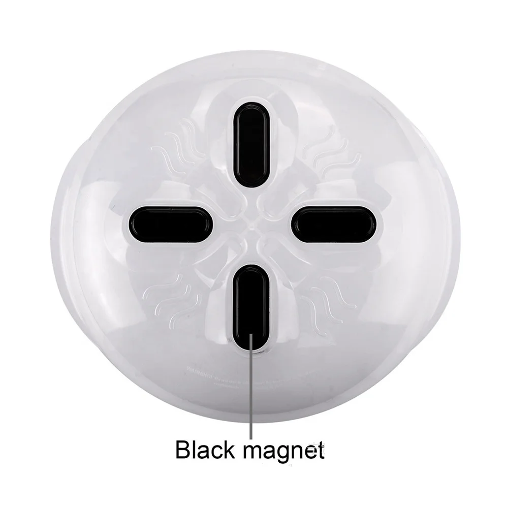 
plastic magnetic microwave splatter cover with steam vents 