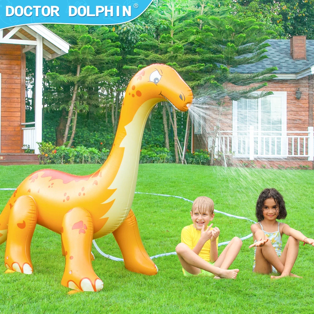 Back Yard Game the Kids play Water Colorful dinosaur Sprinkler pool Spray Inflatable Sprinkler toy