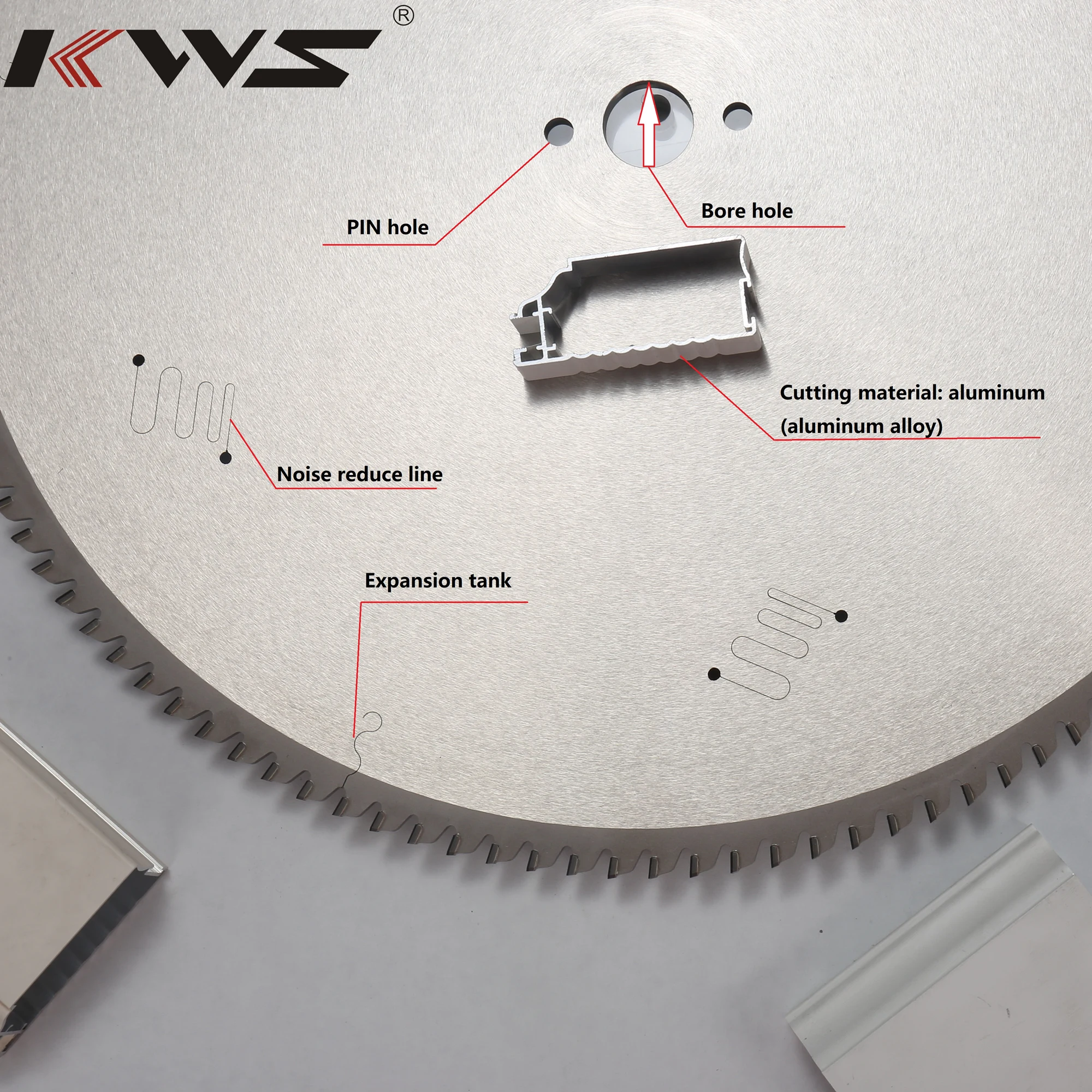 FREUD LEITZ LEUCO AKE CMT Quality  PCD PD diamond saw blade 14 inch for Aluminum Cutting