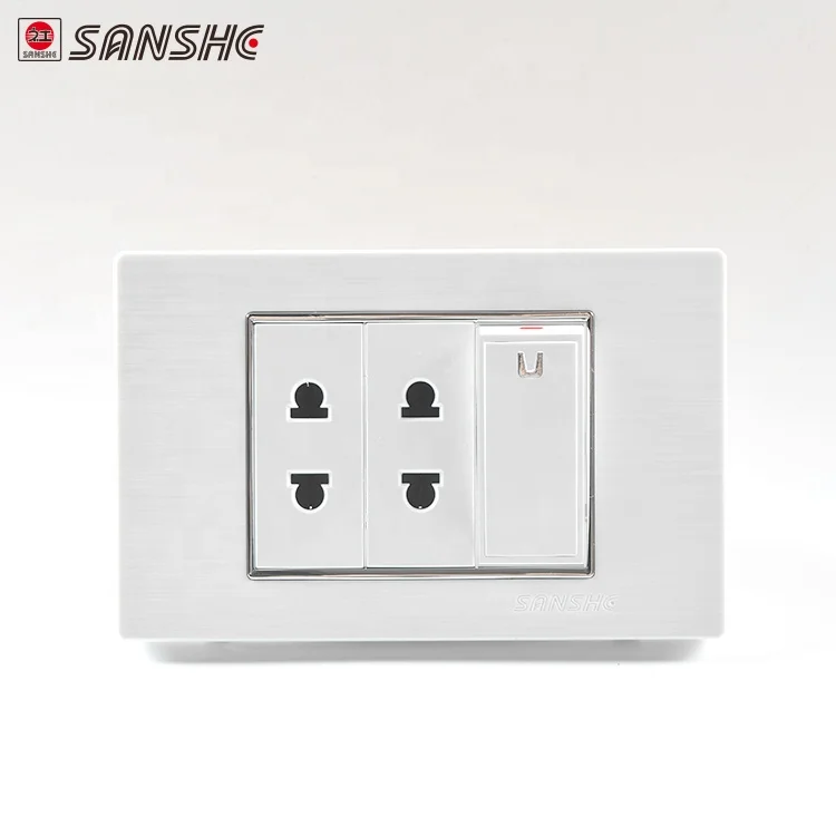 SANSHE universal white electric switch wall and socket for apartment and home