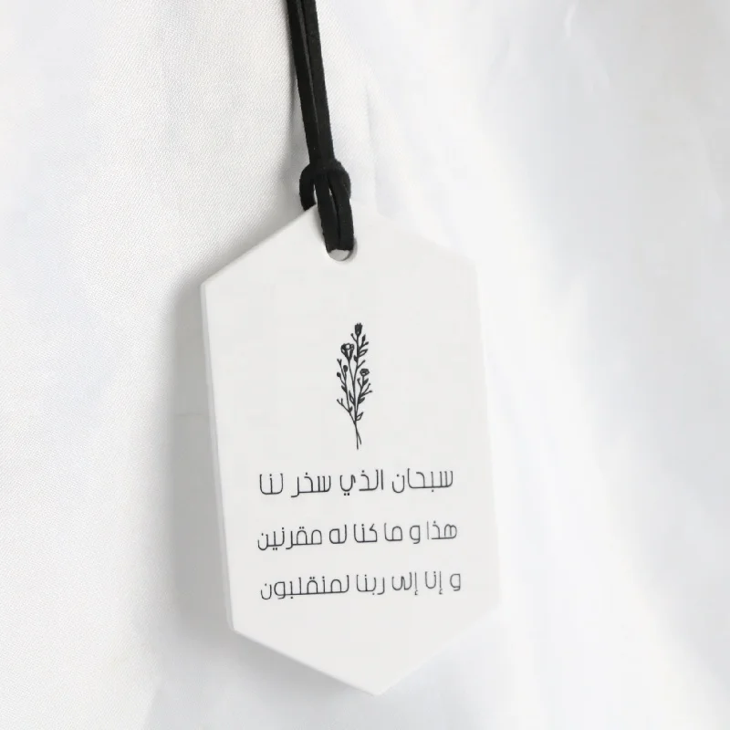 FinRu Wholesale Logo Printed Car Aromatherapy Plaster Diffuser Ceramic Stone Pendant Home Decoration Car Fragrance Oil Diffuser