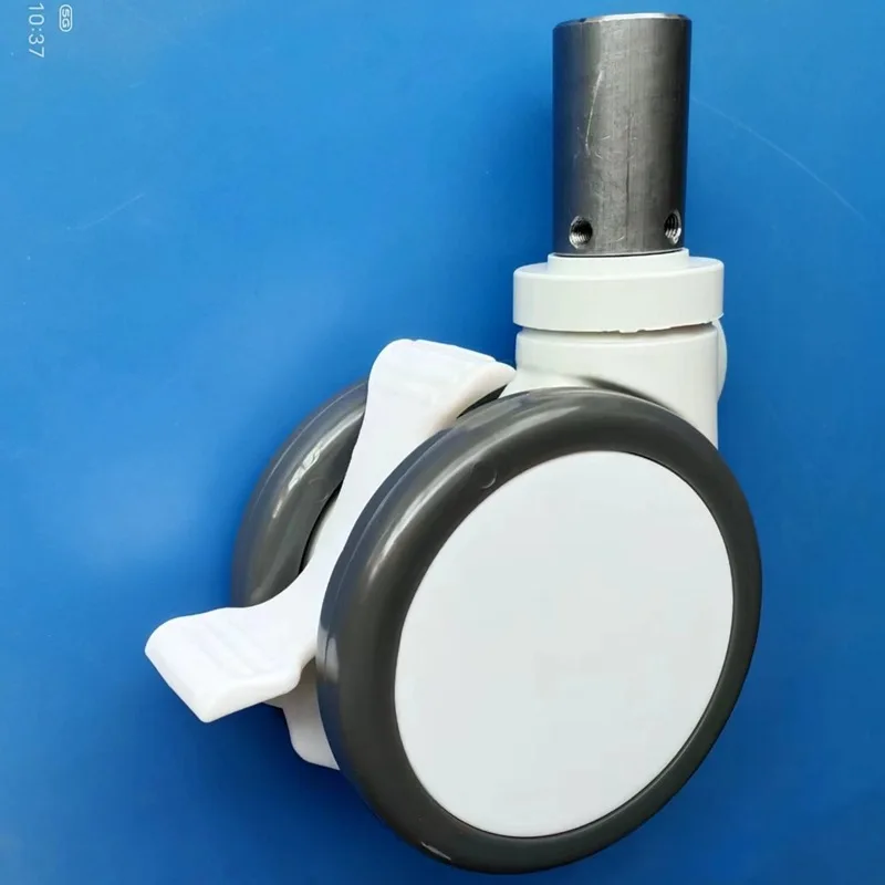 Nursing bed operating table accessories Silent wheel 5 inch caster insert rod double universal wheel Medical bed 125mm wheels