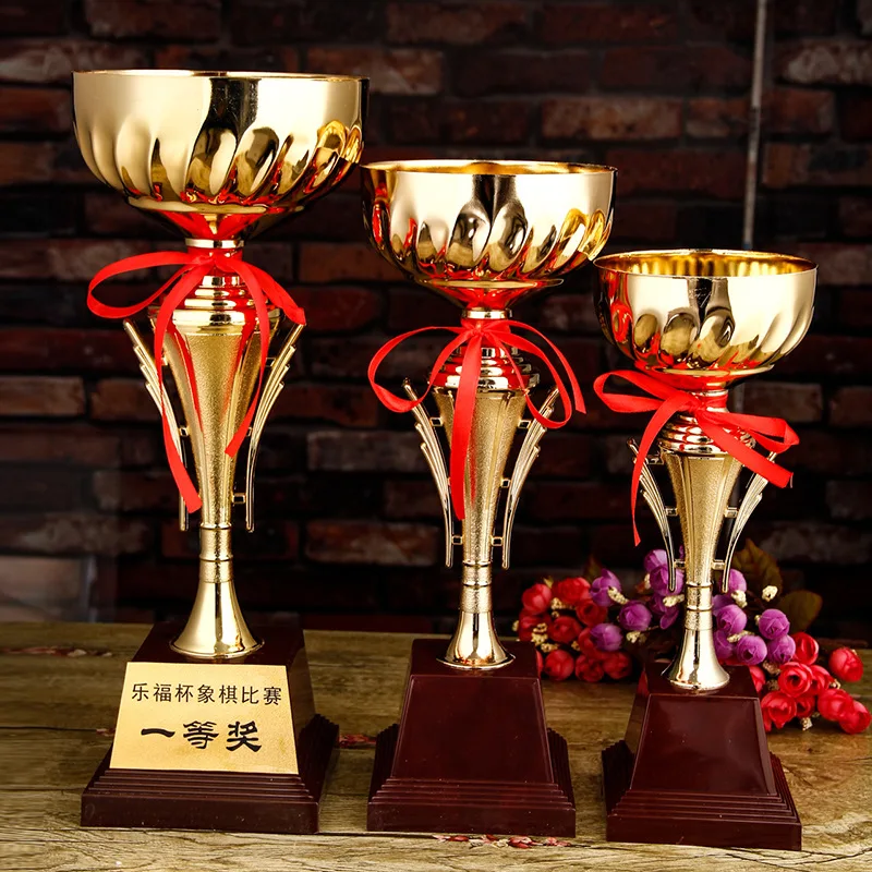 Hot Selling Custom Badminton Champions Gold  Metal Trophy Cup