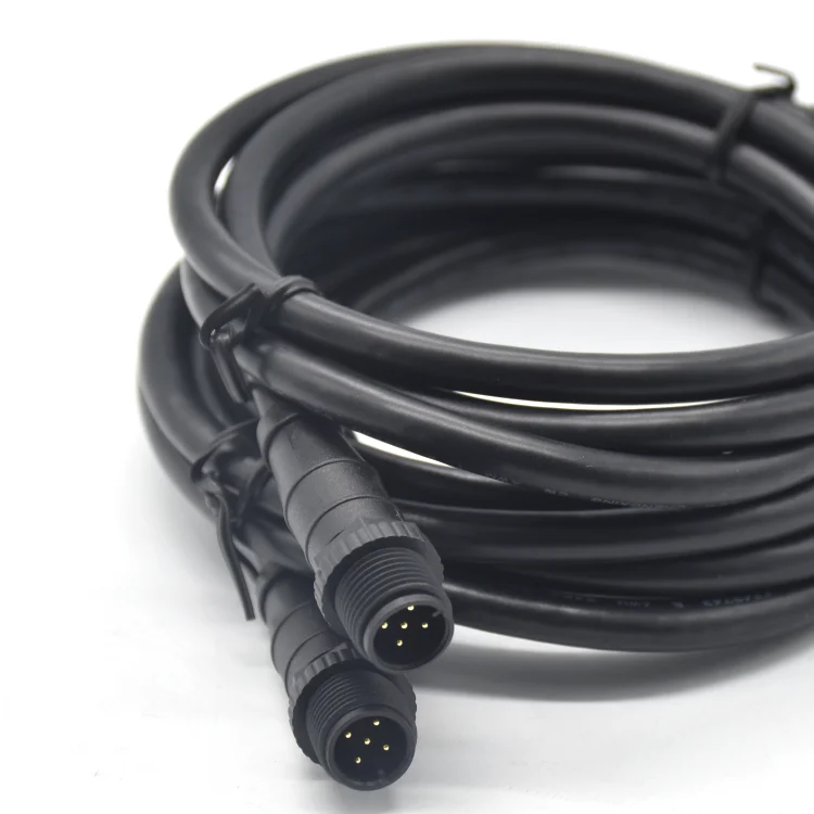 Высокая эффективность затрат с 5-контактным штыревым M12 литой кабель промышленных пробок, NMEA 2000 Разъем