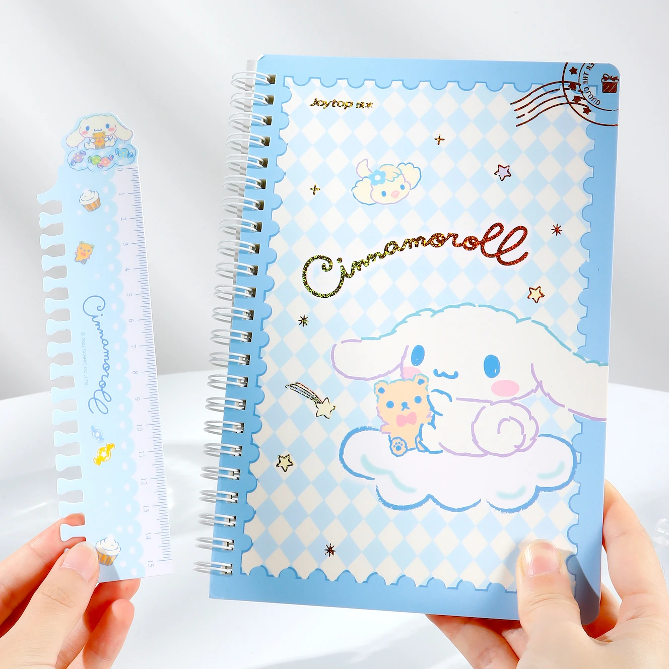 Joytop 2864 2865 Wholesale Good Times cute stationery Kawaii Twin Spiral Notebook B5 A5 With Ruler