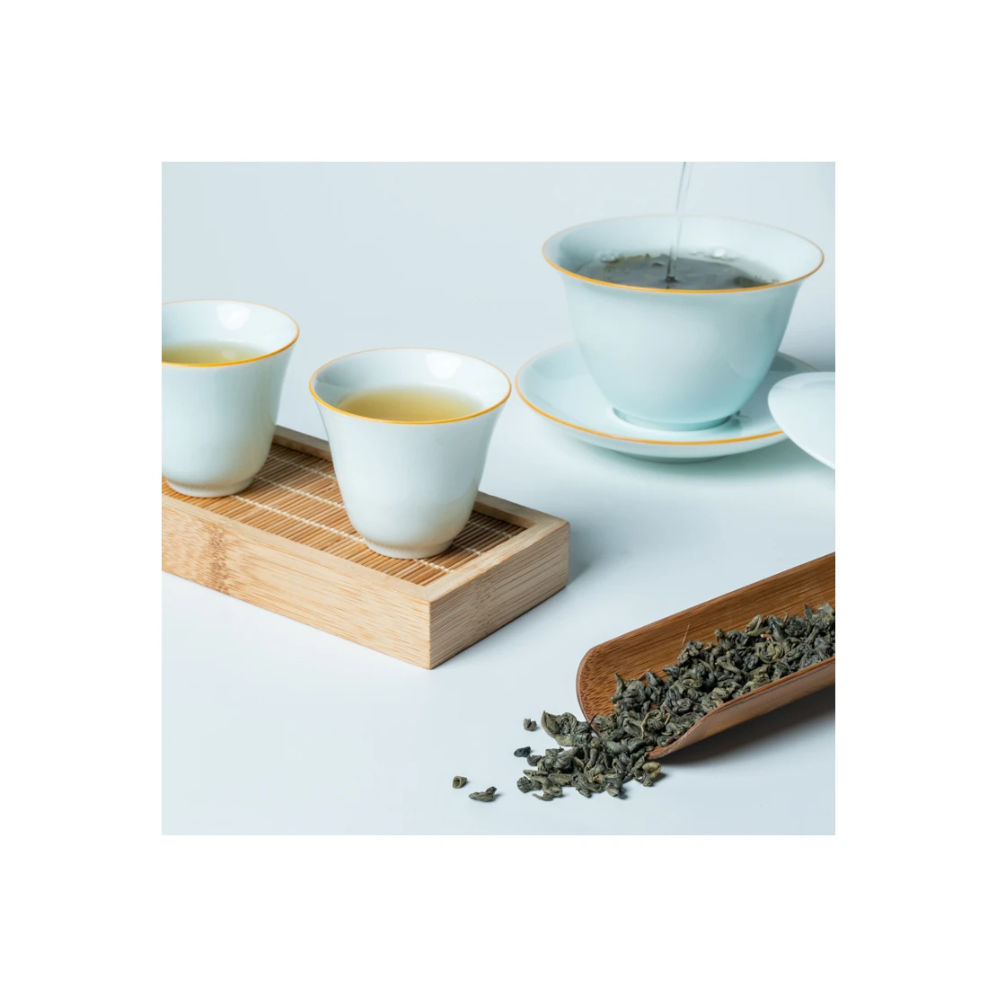 EU Standard Organic Certified RFA Premium 3505 Gunpowder Green Tea Loose Leaf New Slimming Boxed Bagged Bulk Cup Factory