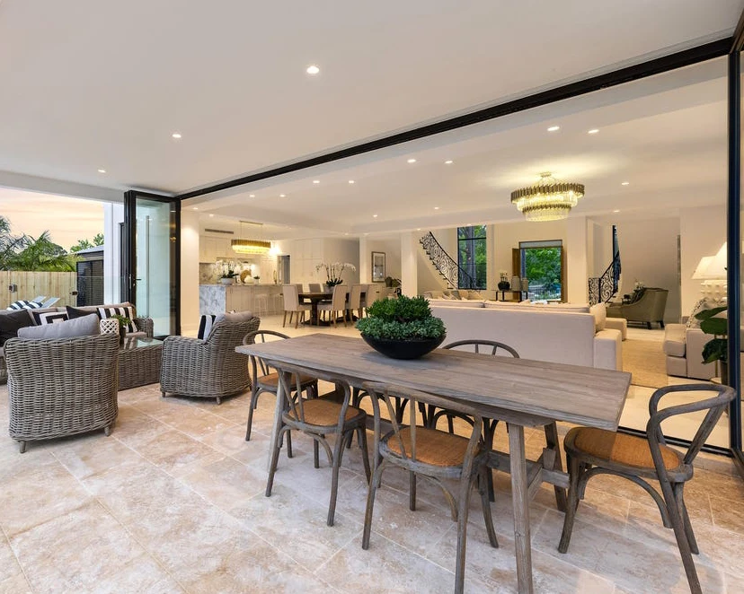 Outdoor exterior patio folding door aluminum bi-fold australian style vertical folding doors bi folding glass door