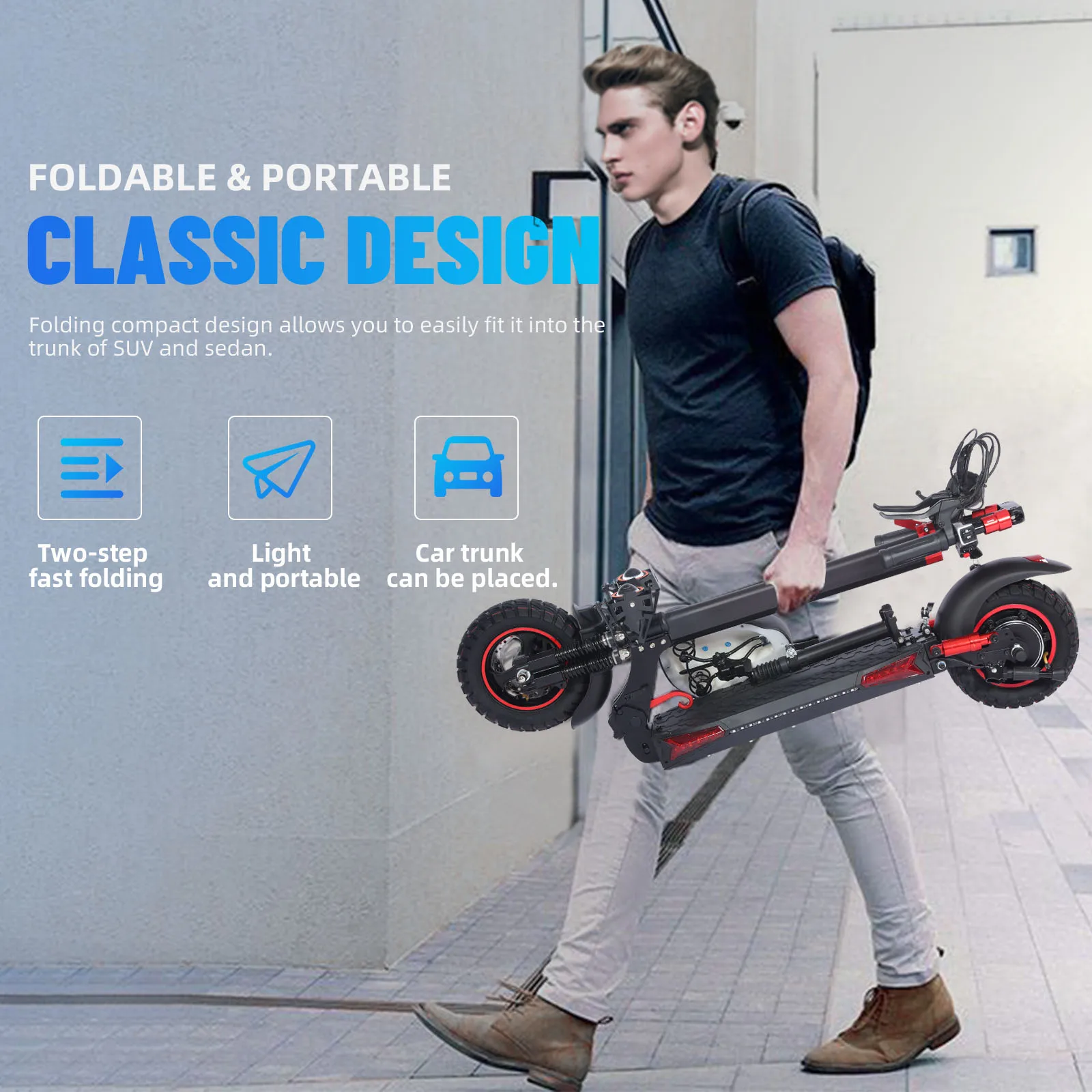 New Arrival adult electric scooter Free shipping 800w fast speed smart Display 10inch Off Road electric scooter with seat