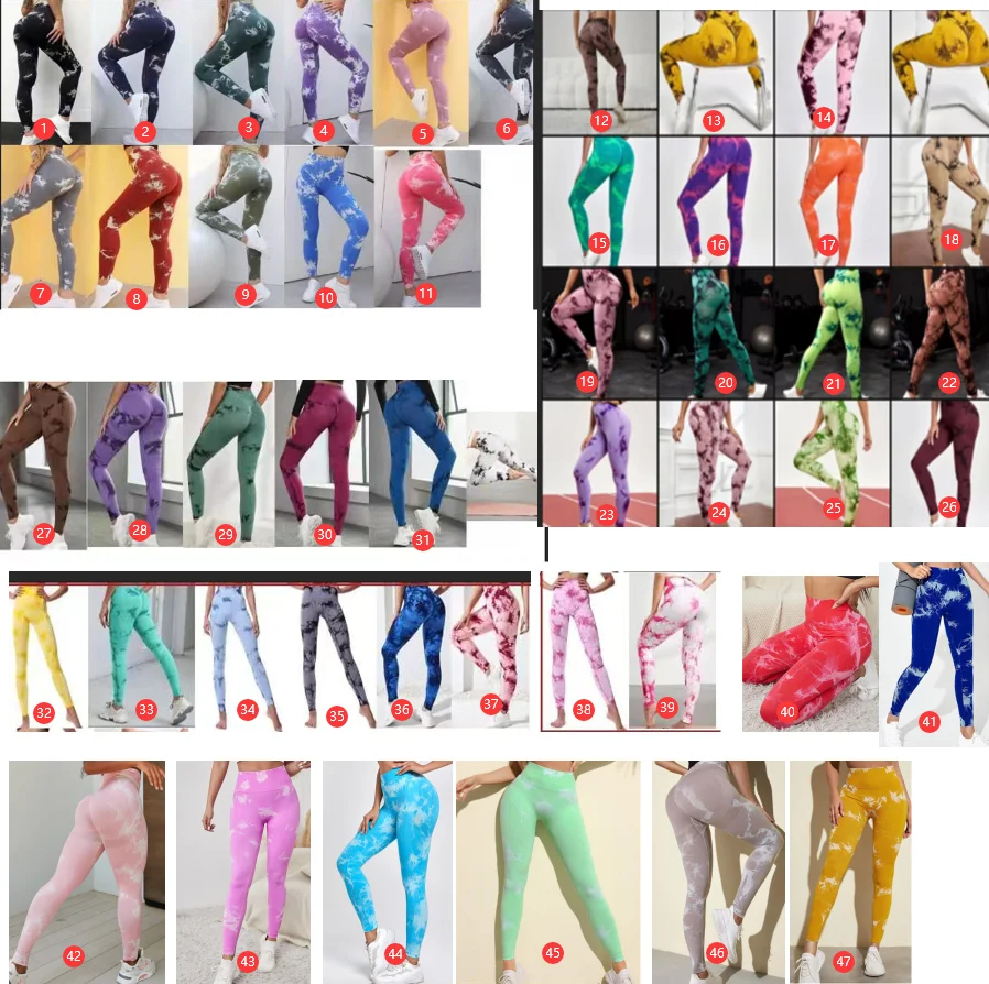 Marble Soft Seamless Scrunch butt leggings Butt lifting Tie Dye Soft Workout Tights Scrunch Butt Yoga Pants