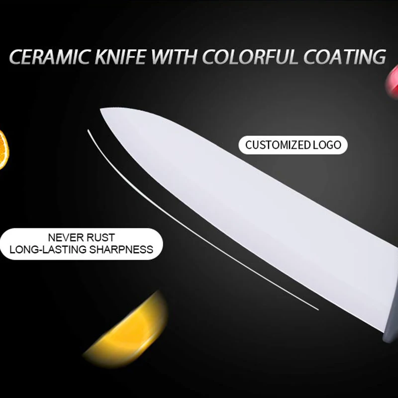 
Hot Sale 3pcs Coated Ceramic Kitchen Knives Colorful Nonstick Coating Kitchen Fruit Knife Set 