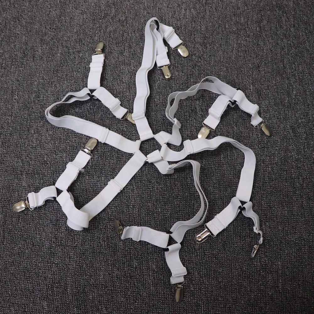 Bed Sheet Holder Band and Adjustable Bed Strap Sheet Keepers Straps Large 360 Degree bed sheet fasteners