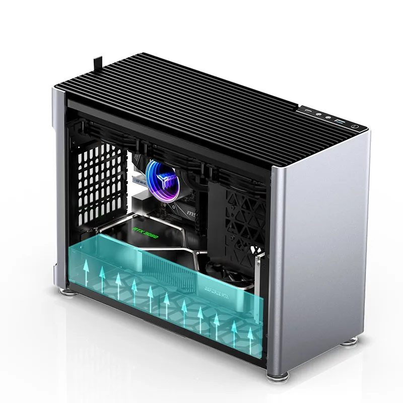 Jonsbo I100 Plus selling mini ITX computer case Support 280 water cooling Transparent cabinet desktop pc case