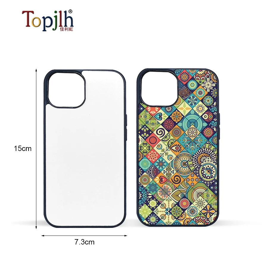topjlh high quality PC Blank 2D Phone Case Blanks Sublimation Cell Phone Case for iP 15Pro Max Black shockproof phone cases