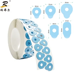 High quality 24*30mm light blue optical glasses lens blocking pads