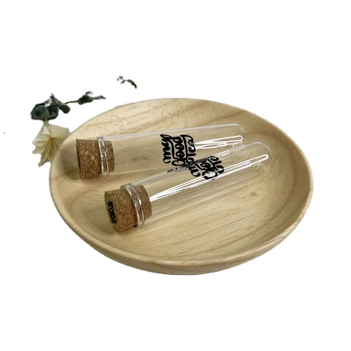 20 25 30 60 90 100ml Transparent Borosilicate Food Grade Glass Tube With Cork