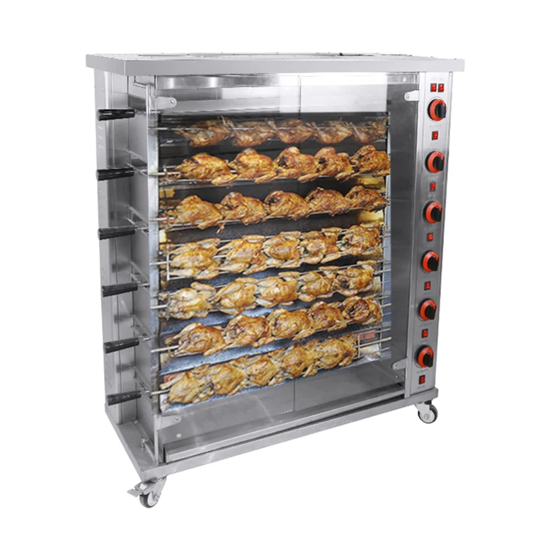 Horno para Асар pollos 3/6/9 стержней газовые куриное мясо коммерческий куриный otisserie