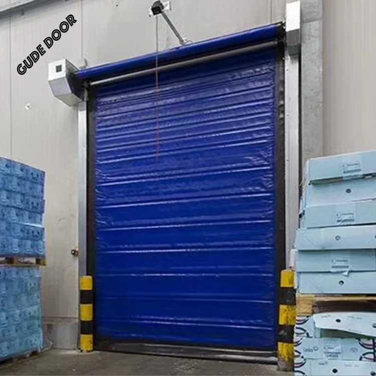 Modern Designed Double Axle PVC Quick Door for Exterior Industrial Thermal Insulated Door for Mall Cold Storage Finished Surface