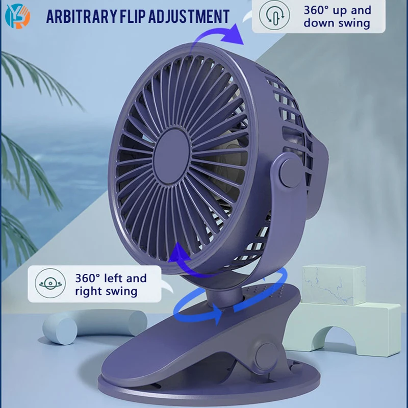 Portable Tabletop Fan, Lightweight USB Powered Mini Fan for Indoor and Outdoor Use Rechargeable Table Fans