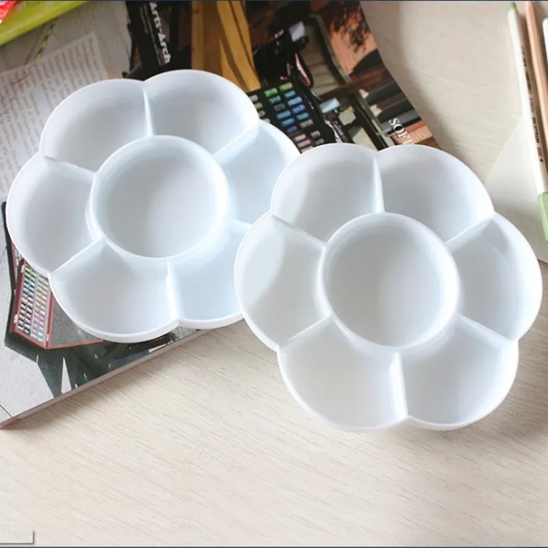 Multifunctional ceramic-like thickened watercolor painting plum blossom palette gouache Chinese painting pigment palette