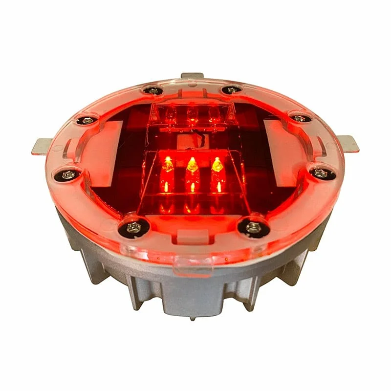 GPS Synchronous Blinking Embedded Lithium Battery Underground Round Solar LED Road Stud Buried Pavement Light for Highway