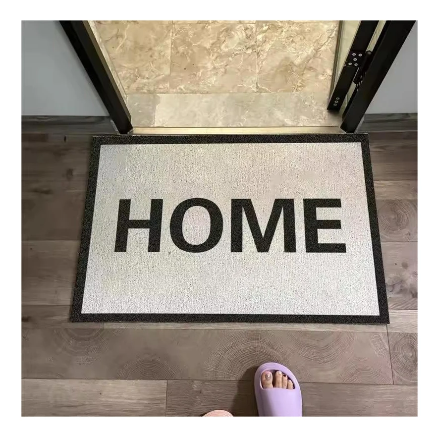 Digital Print PVC Coil Welcome Door Mat Non-Slip Soft Entry Way Rugs Floor Door Mat for Entrance