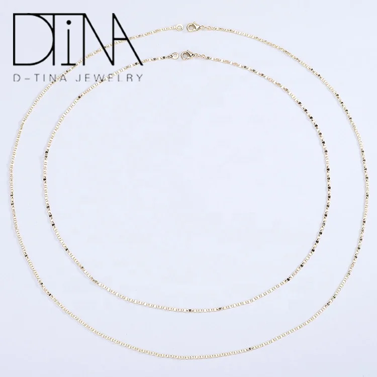 DTINA Hot Sale Gold Plated Necklace 18k Gold Plated 45cm + 60cm Chain