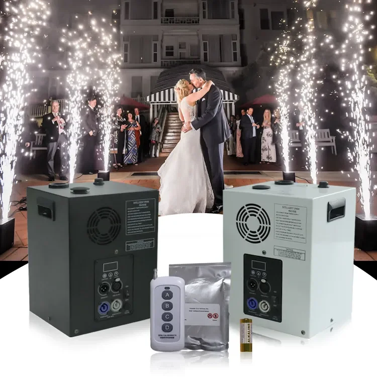 spin cool spark fireworks sparkler machine 750w 600w wireless stage equipment cold spark machine